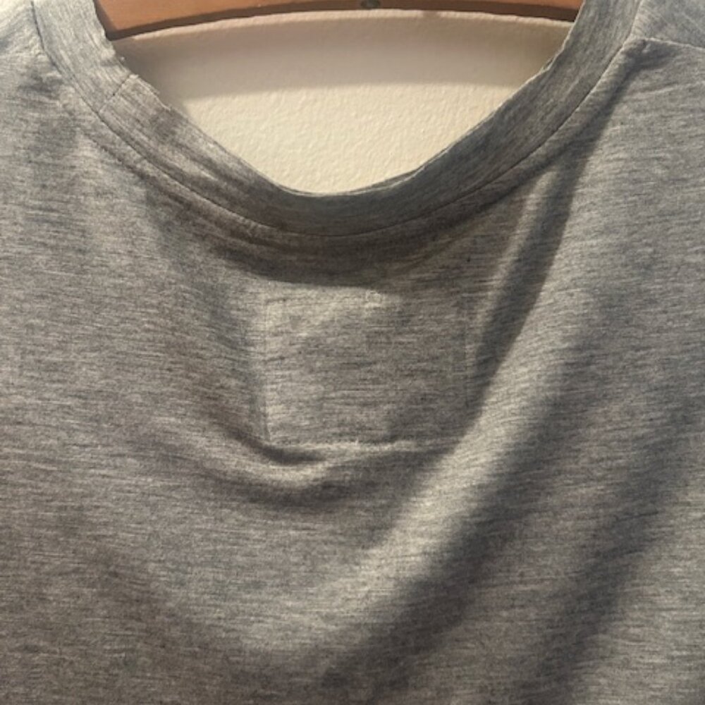 Free People x Understated Leather Heart & Soul AUSTIN Heather Gray Oversized Tee - Picture 11 of 16